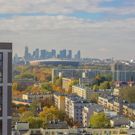 Rondo Wiatraczna Skyview With Parking Space & Balcony By Renters Appartement Warschau