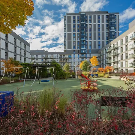 Rondo Wiatraczna Skyview With Parking Space & Balcony By Renters Appartement *